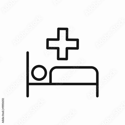 hospital ward icon sign vector