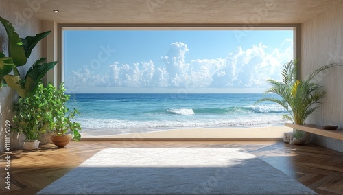 Ocean View from a Modern Room