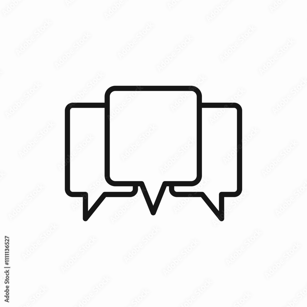 Fototapeta premium speech bubble discussion icon sign vector