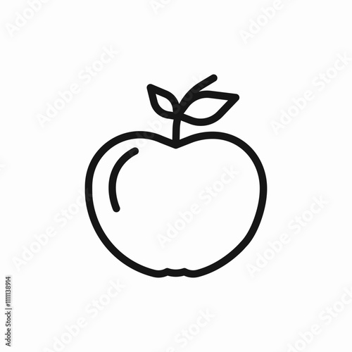 apple fruit icon sign vector