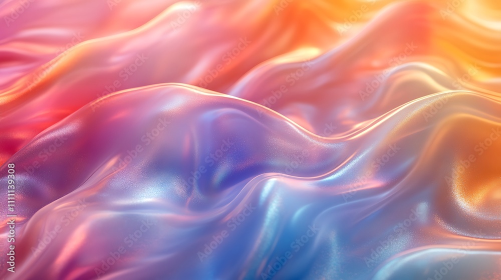 An abstract holographic overlay with swirling iridescent patterns in pastel hues and a shimmering finish An abstract holographic overlay with swirling iridescent patterns in pastel hues and a shimmering finish