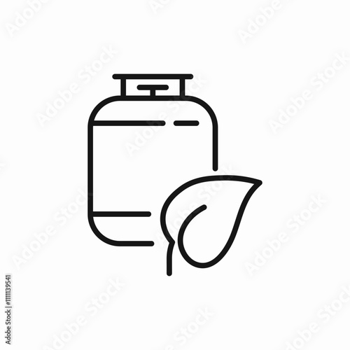 eco gas leaf icon sign vector