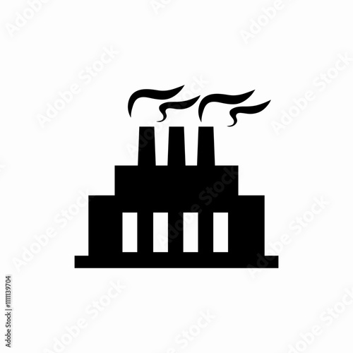 industrial factory exhaust icon sign vector