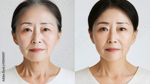 Before & After Asian Woman's Skincare Transformation