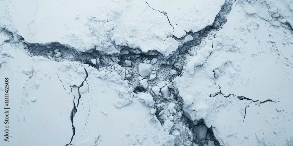 Fototapeta premium Aerial View of a Crumbling Glacier in the Arctic
