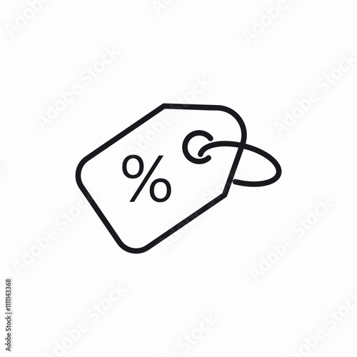 discount label icon sign vector