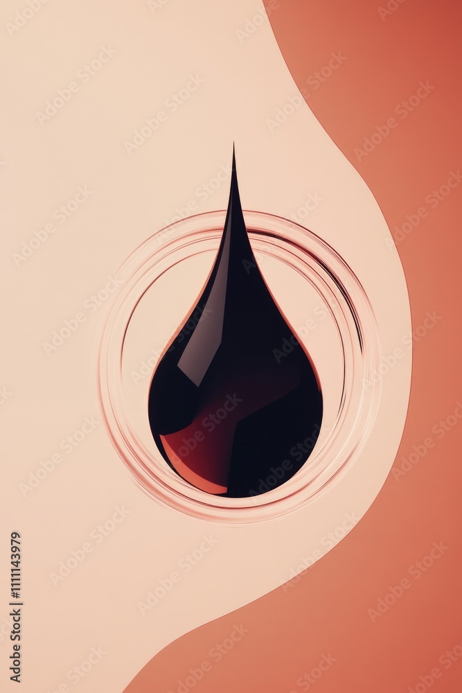 Fototapeta premium Black liquid in water