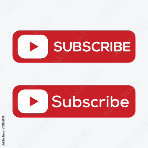 Subscribe now button design. Subscribe and follow me button for your youtube channel vector