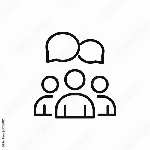group conversation team icon sign vector