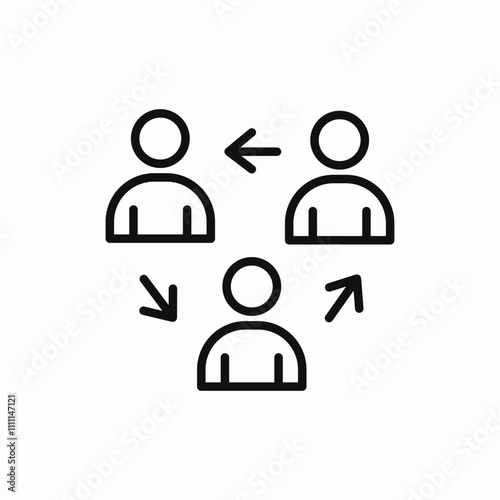 group team working icon sign vector