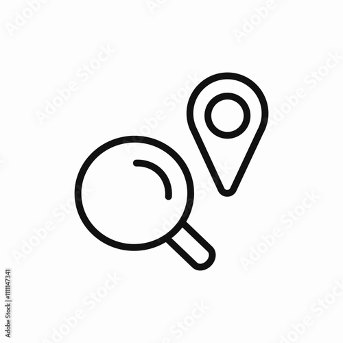 search location pin icon sign vector