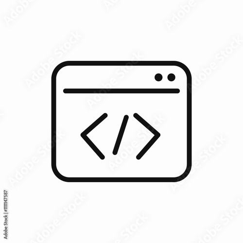 website development code icon sign vector