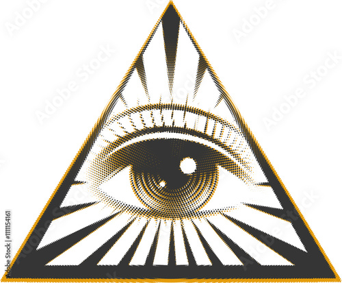 Halftone all seeing eye