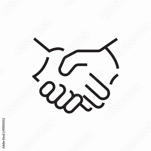 deal handshake icon sign vector