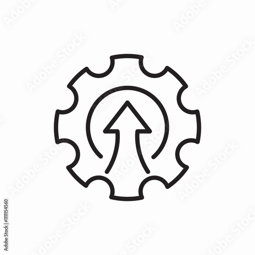 growth settings icon sign vector