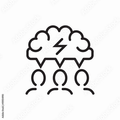 team brainstorm icon sign vector