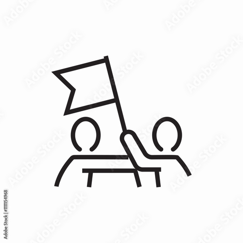 team project flag icon sign vector