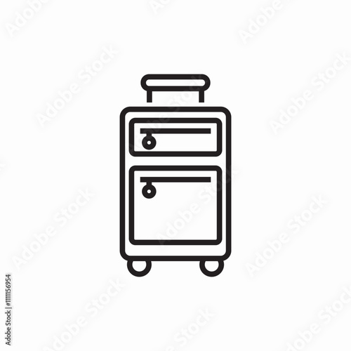 bag luggage baggage icon sign vector