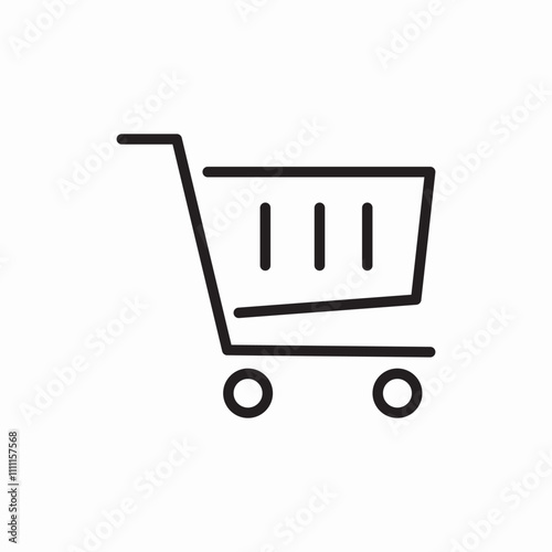shopping trolley icon sign vector