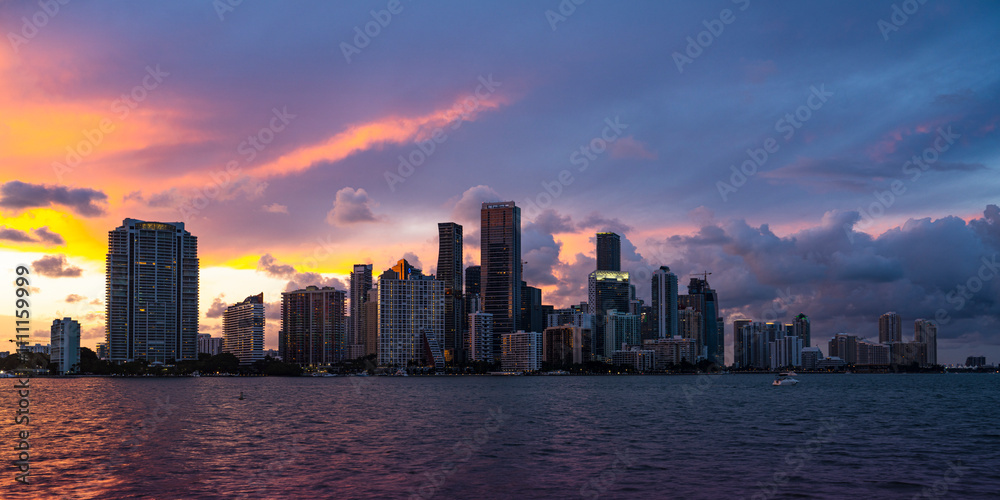 Miami Florida with clouds Miami Florida with clouds