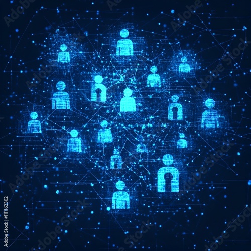 Global social network connection icon