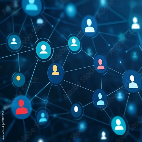 Global social network connection icon
