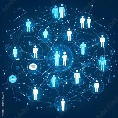 Global social network connection icon