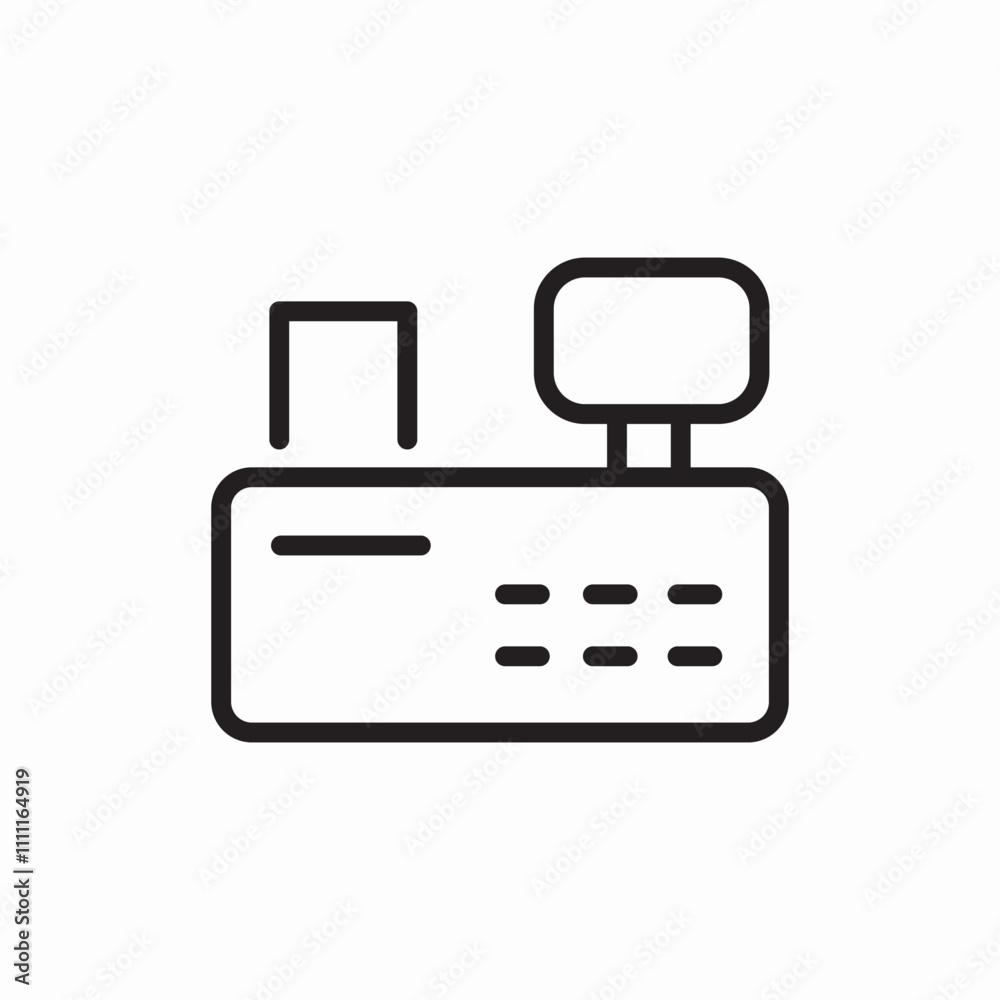cash register machine icon sign vector cash register machine icon sign vector