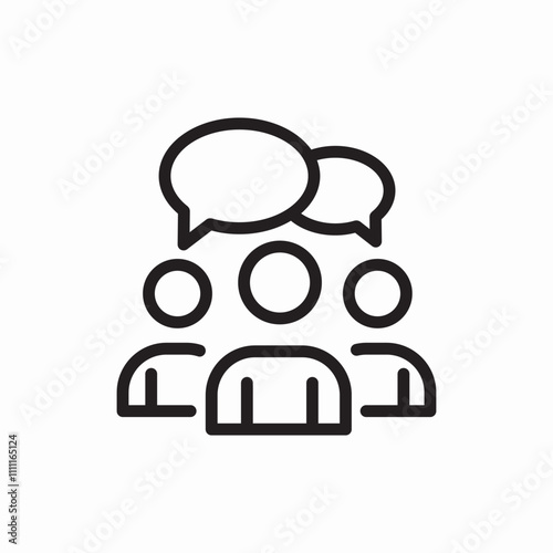 group talk conversation icon sign vector