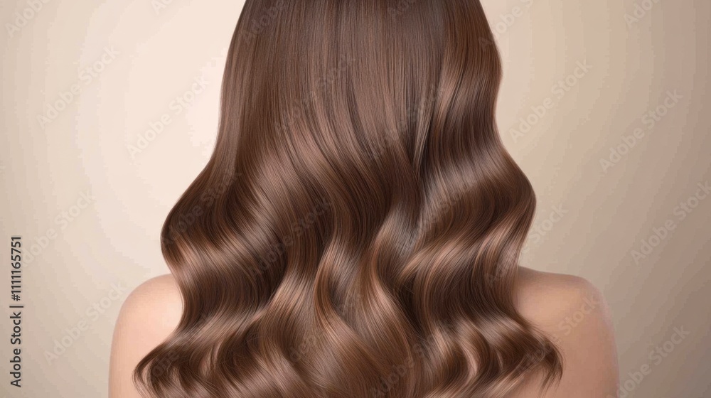 Fototapeta premium A woman with long brown hair