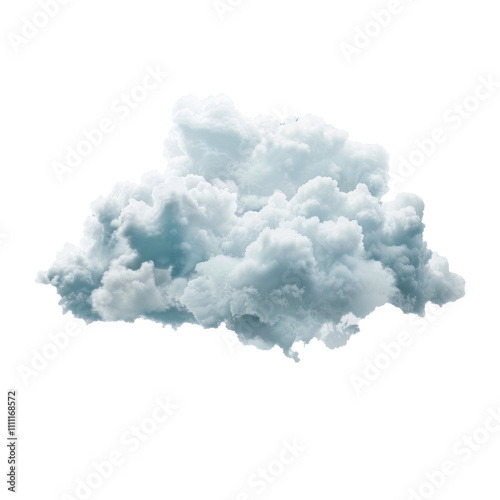 Cloud render. Isolated on a transparent background. PNG element.