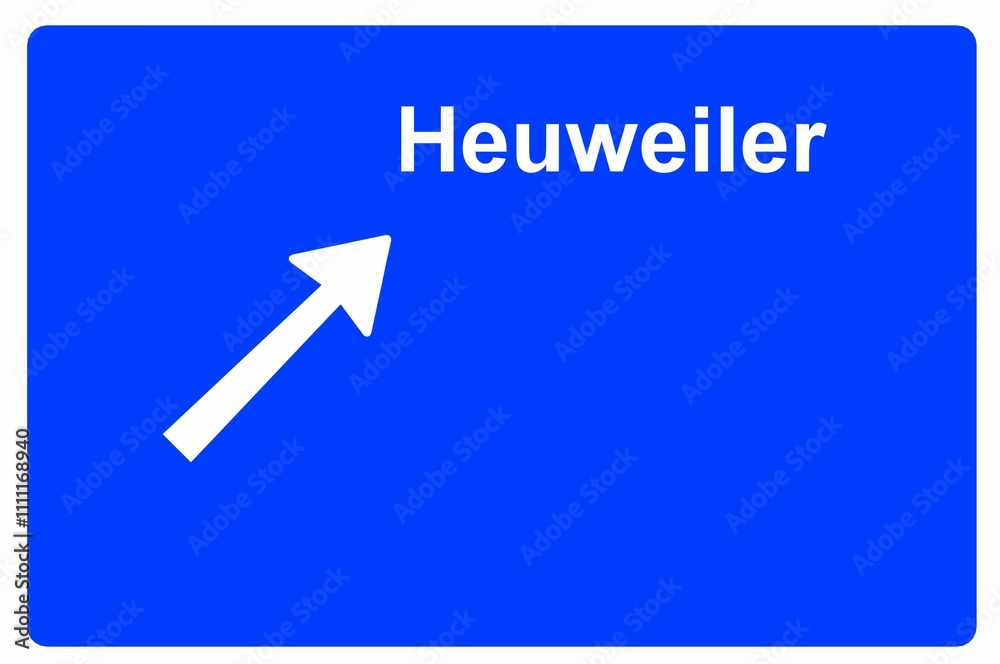 Illustration eines Autobahn-Ausfahrtschildes mit der Beschriftung Illustration eines Autobahn-Ausfahrtschildes mit der Beschriftung