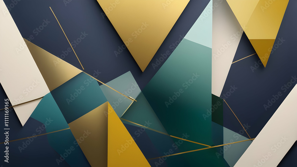Dynamic Geometric Shapes in Navy Blue, Mustard Yellow, Off-White. A Bold and Artistic Tech-Inspired Design for Modern Branding Dynamic Geometric Shapes in Navy Blue, Mustard Yellow, Off-White. A Bold and Artistic Tech-Inspired Design for Modern Branding