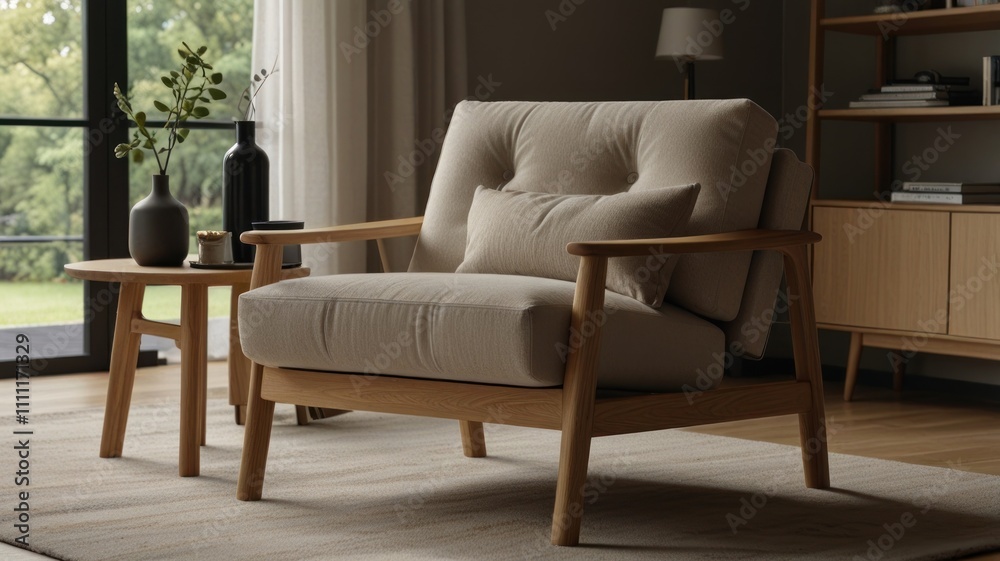 Modern Oak Armchair Modern Oak Armchair