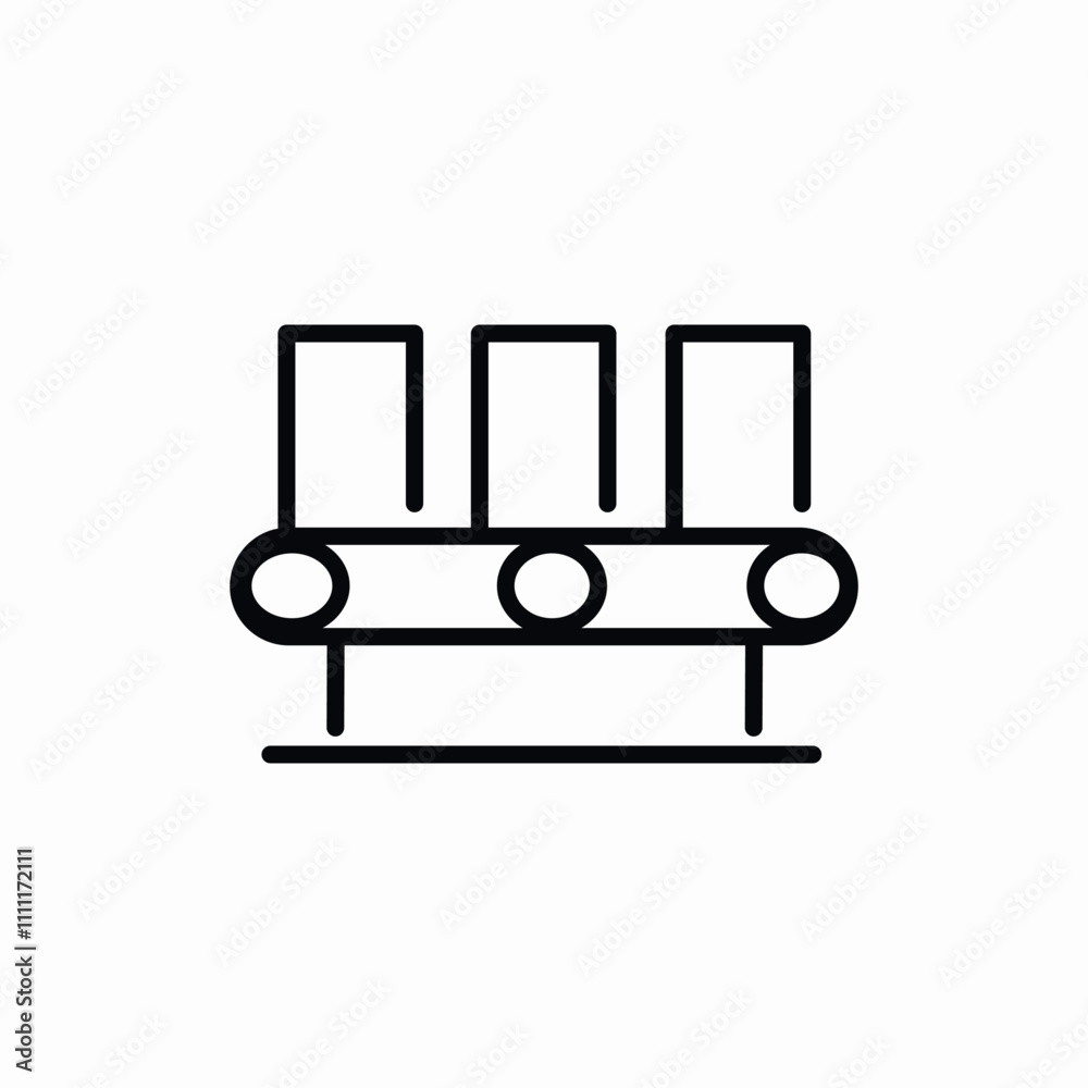 converyor production icon sign vector converyor production icon sign vector