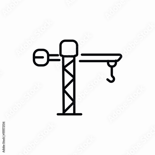 crane hook icon sign vector