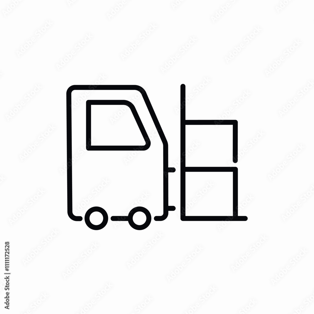 fork lift package icon sign vector fork lift package icon sign vector