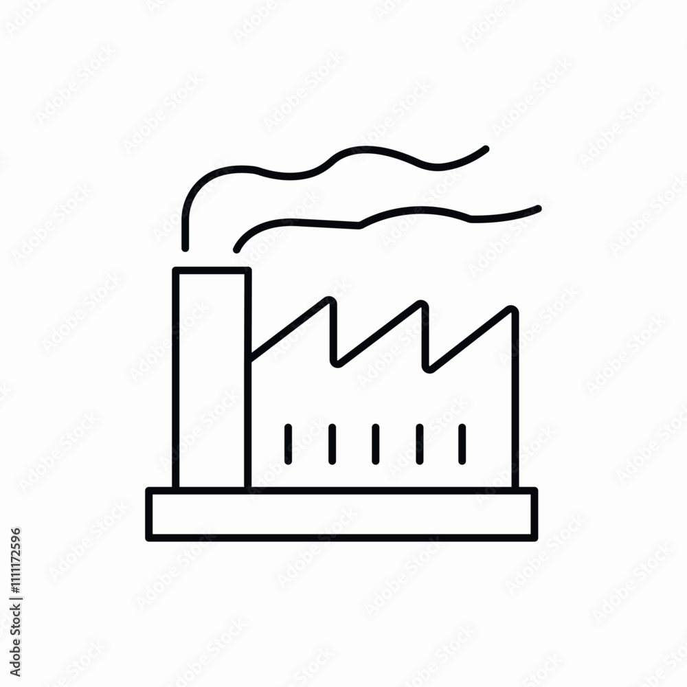 manufactoring factory industrial icon sign vector