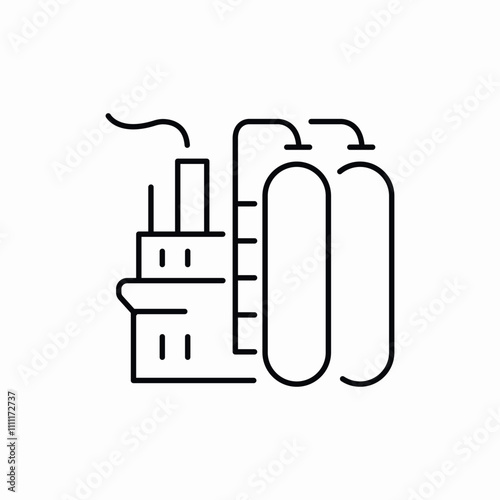 oil tank factory icon sign vector