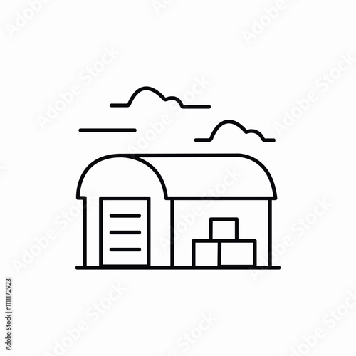 storage stock box icon sign vector