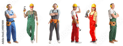 Set of different carpenters...