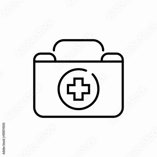 first aid kit icon sign vector