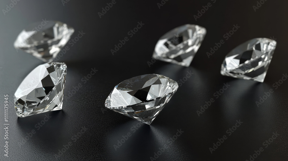Glimmering Treasures: Beautiful Shiny Diamonds on Black Background
Glimmering Treasures: Beautiful Shiny Diamonds on Black Background