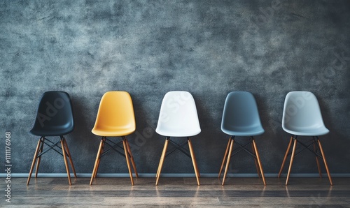 Career opportunity and hiring concept with applicant chair representing best candidates for job and leadership. Staff recruitment and headhunting