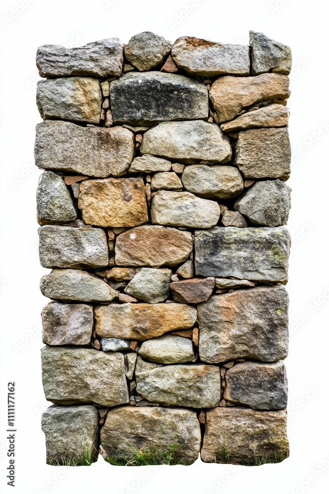 Rough stone wall, various colors, dry stacked. Rough stone wall, various colors, dry stacked.