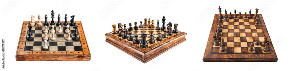 Set of chess board, isolated on transparent background. PNG element. Set of chess board, isolated on transparent background. PNG element.
