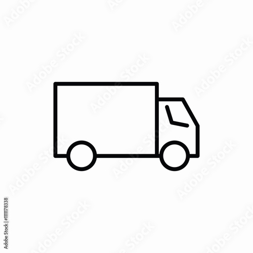 delivery truck lorry icon sign vector