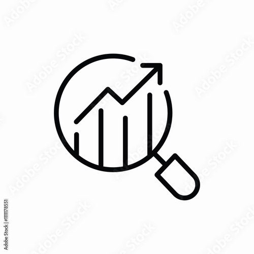 search analytics growth icon sign vector