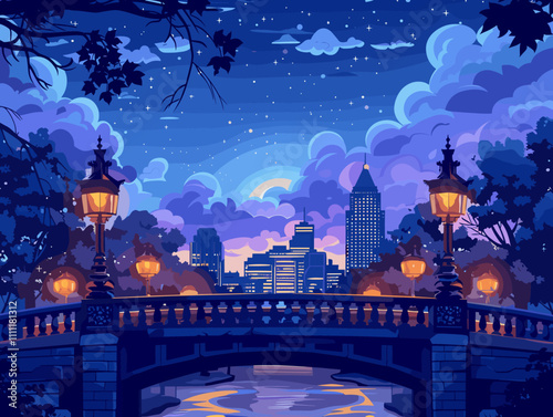 Beautiful vector illustration of the city