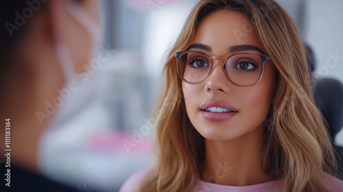pretty young woman at the dentist